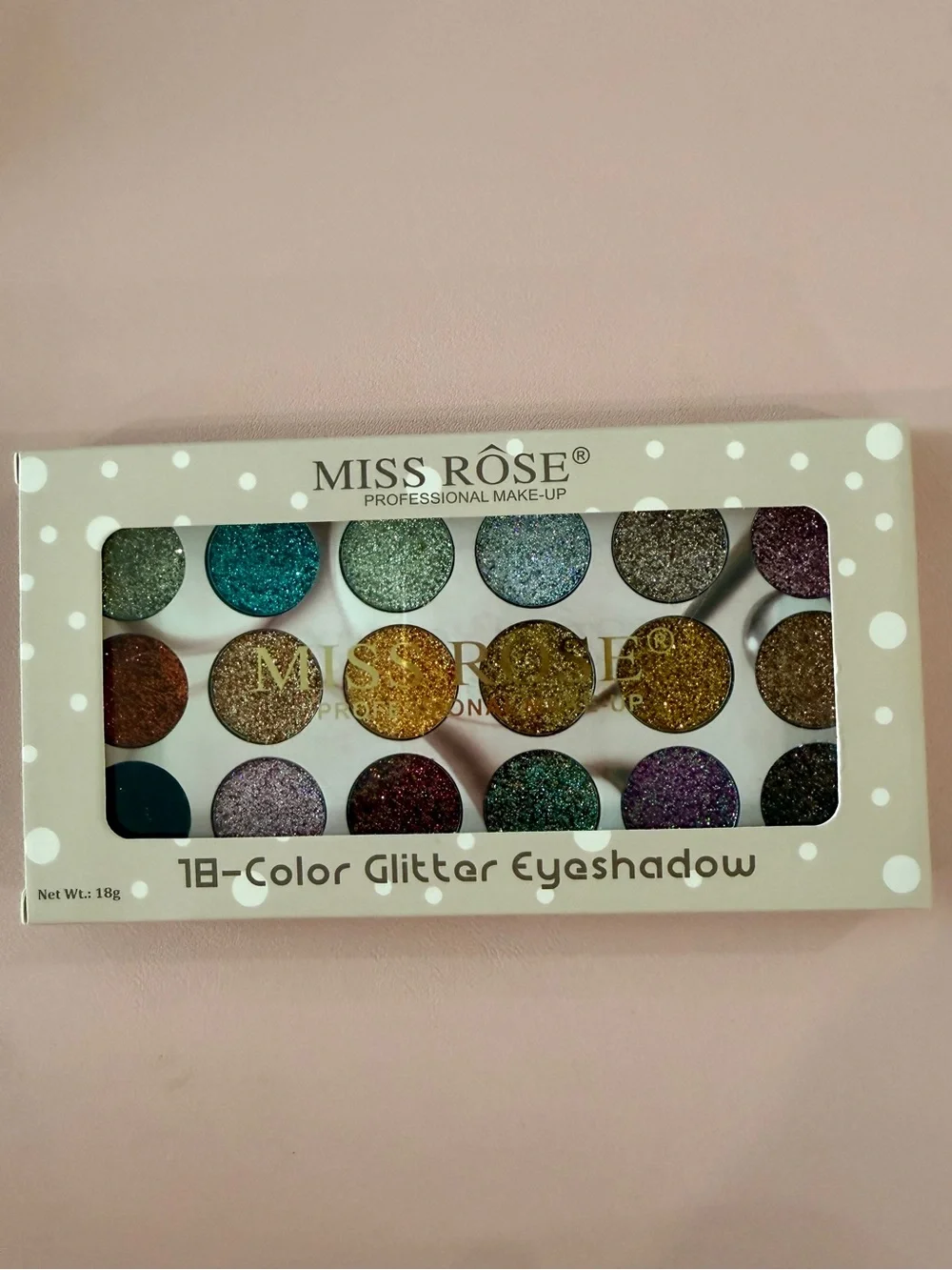3/$25 ✨ MISS RÔSE Professional Make-Up 18-Color Glitter Eyeshadow Palette ✨